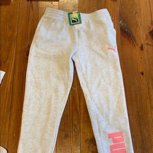 NWT Girls Puma Sweatpants